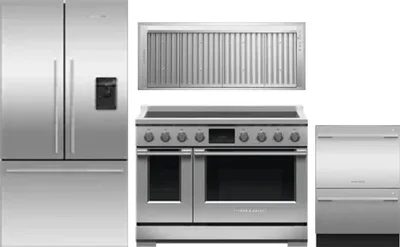 4 Piece Package Includes Refrigerator, Range, Hood And Dishwasher